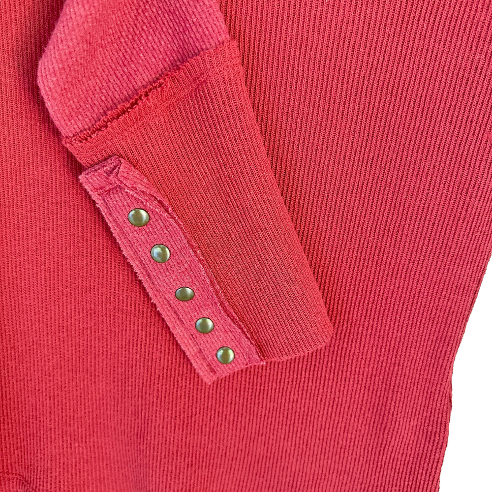 NEW Free People Jojo Mock Neck Long Sleeve Top Off Beat Wine Red Womens Size M - Picture 9 of 15
